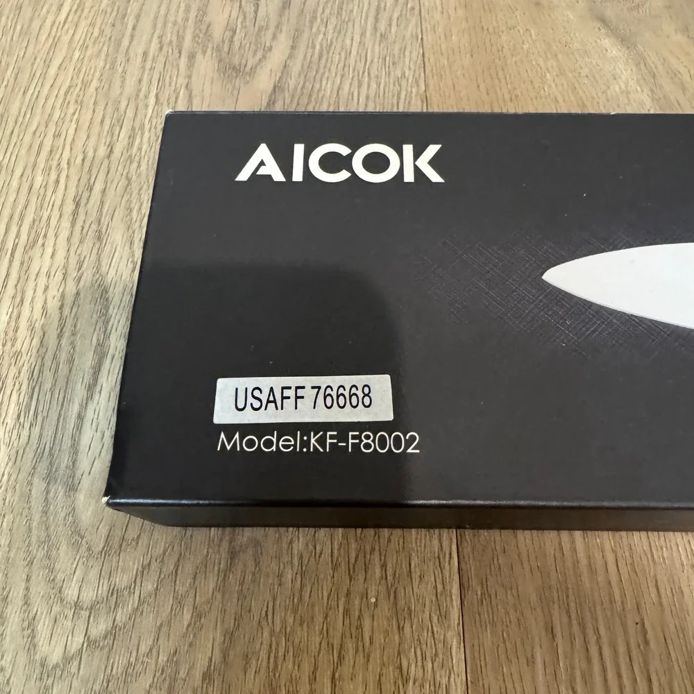 Aicok 8 Inch Chef Knife KF-F8002 Super Steel Professional Kitchen Knife Black